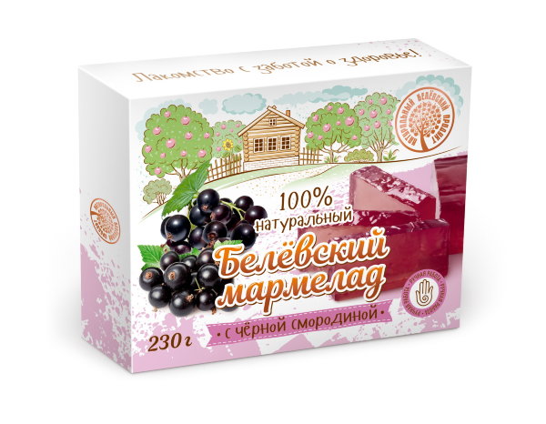 №2 Мармелад белевский "Черная смородина" 230г в Сосновом боре