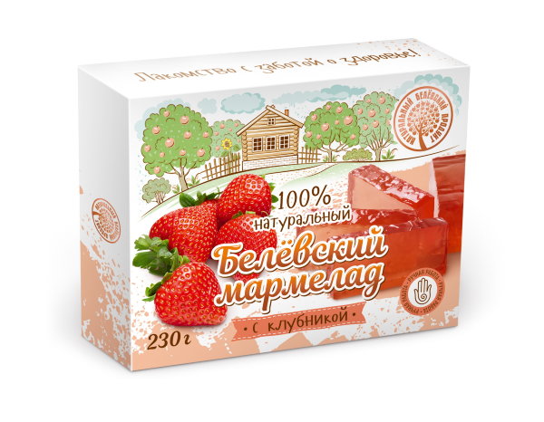 №2 Мармелад белевский "Клубника" 230г в Сосновом боре