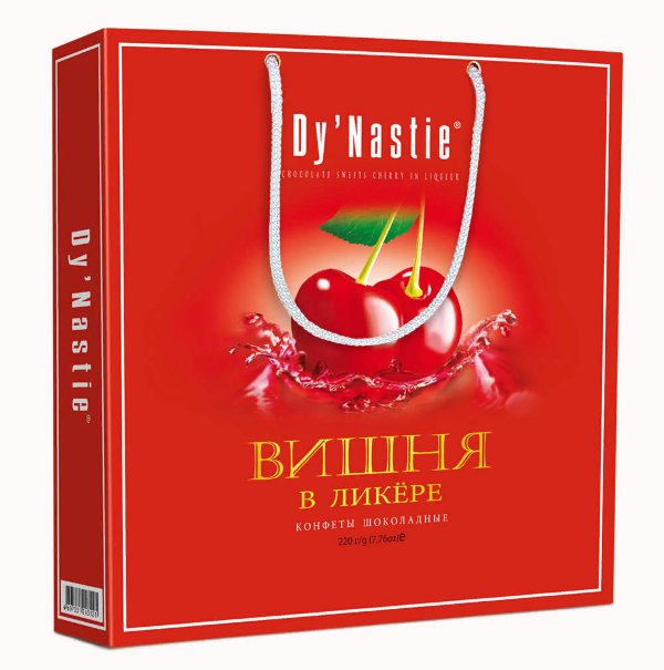 №3 Династия Сумка Конфеты "Вишня в ликере", 220г  в Сосновом боре